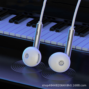 Type-C In-Ear Metal Headphones 3.5mm with Microphone Wire Control, Good Sound Quality, High-Definition Headset Suitable for Apple and Huawei