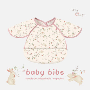 Baby coverall summer boys and girls eating bib waterproof bib baby Japanese and Korean anti-dressing maternal and child supplies wholesale