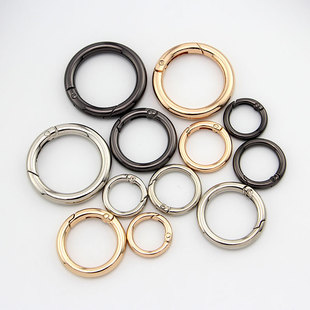 Spring Ring Spring Buckle Alloy Bag Hanging Buckle Accessories Ring Jewelry Luggage Clothing Keychain Hook Opening Ring