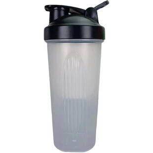600ml Handle with Scale Shaker Cup Fitness Sports Water Cup Portable Plastic Cup with Printable Logo