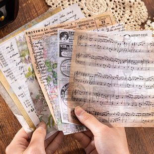 Mo Mo retro oil paper material paper retro inspiration series hand account DIY decoration backing material background paper 6