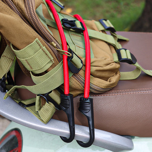 Outdoor hook elastic elastic rope luggage binding tent rope hook camping clothesline bicycle hook rope
