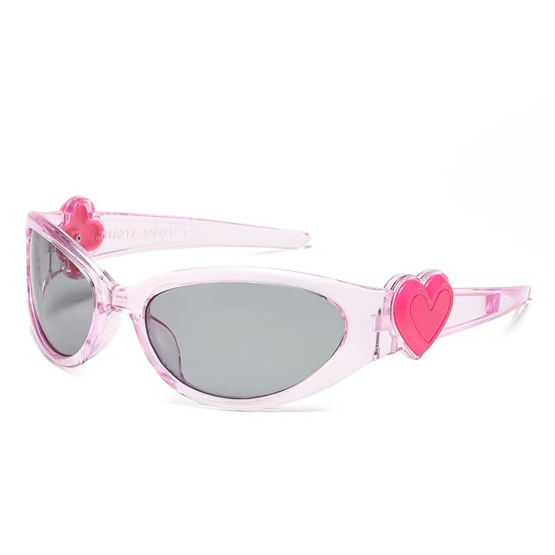 25 New Korean Style Fashion Heart Sunglasses, Trendy and Unique Y2K Millennium Style Jelly Gummy Sunglasses, Versatile Sunglasses