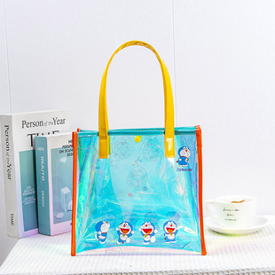 in stock Bag Cartoon Pink and Purple Fur Ball Waterproof Jelly Bag Beach Bag Holiday Gift Bag Birthday Gift Bag