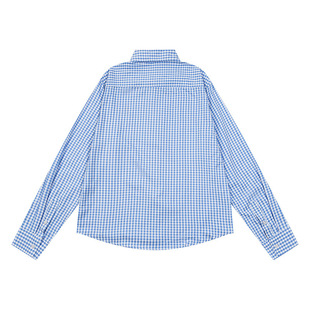 2024 Autumn Love Embroidery Classic Plaid Long Sleeve Men's and Women's Couple Wear Loose Casual Shirt