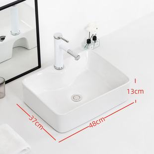 Ceramic Table Wash Basin Single Basin Bathroom Wash Basin Balcony Small Size Table Basin Household Face Washing Table Basin