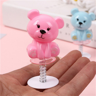 Creative Cartoon Bounce Bear Spring Elf Children's Toys Kindergarten Kids Primary School Prizes Gift Gifts