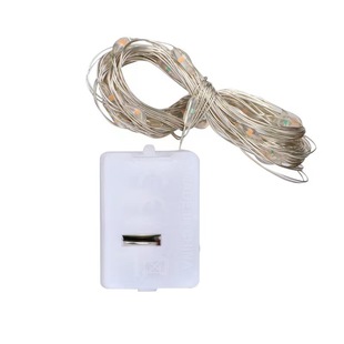 led string lights wholesale large number of small colored lights Spring Festival copper wire button battery lights Christmas decoration popular copper wire lighting