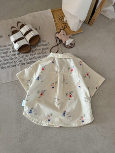 Baby Clothes Baby Boy's Short-sleeved Shirt 2025 Summer Thin Children's Going Out T-Shirt Baby's Summer Clothes Category A