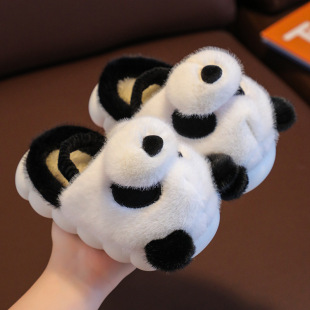 New Autumn and Winter Cartoon Children's Cotton Slippers Big Children's Baby Cotton Shoes Cute Parent-Child Home Non-Slip Warm Cotton