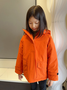 2024 Winter Heavy New Children's Three-in-One Detachable Charge Jacket Coat Windproof Warm Hooded Cotton-padded Jacket