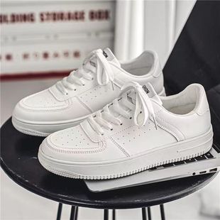 [19000 people's collection] small white shoes men's Korean waterproof non-slip leather shoes men's casual breathable versatile work