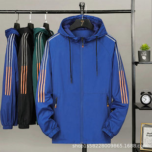 2023 Spring and Autumn Hooded Jacket Men's ins Korean-style Trendy All-match Student Casual Hong Kong-style Solid Color Coat Jacket 2368