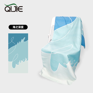 Cross-border Hot Sale Microfiber Quick-drying Beach Towel Double-sided Velvet Sports Towel Beach Swimming Absorbent Printed Bath Towel