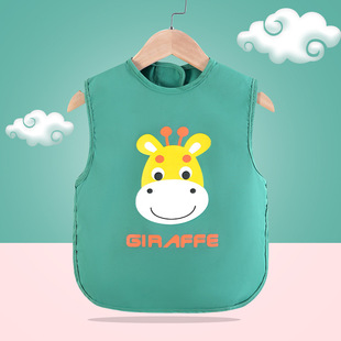 Children's overcoat waterproof anti-dirty sleeveless outer wear apron baby spring and summer protective clothing baby reverse wear bib eating clothes