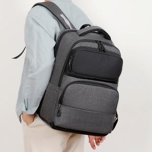 Cross-border business backpack men's leisure travel backpack commuter large capacity USB charging computer bag wholesale