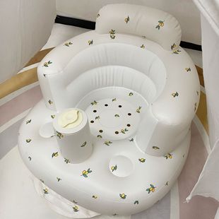 Cross-border Baby Chair Baby Learning Seat Inflatable PVC Small Sofa Baby Training Seat Baby Seat Bathing Bath Stool