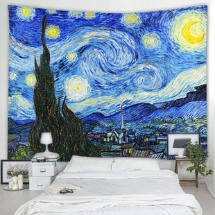 Internet-famous Room Background Cloth Photograph Advanced Sense Decorations Wind Bedside Arrangement Hanging Cloth Bedroom Wall Cloth Renovation Dormitory