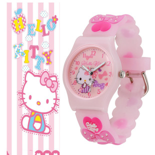 New cute cartoon children's watch jelly color soft wristband doll primary and secondary school students quartz watch