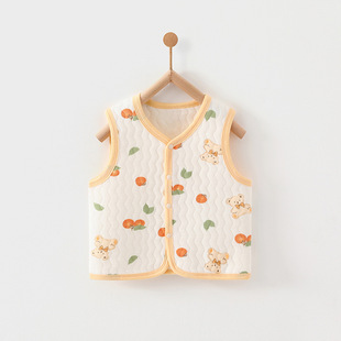 Baby Vest Spring and Autumn Outer Wear Vest Category A Pure Cotton Newborn Vest Children Baby Warm Vest Waistcoat