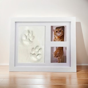 Wholesale pet hand and foot print photo frame baby print pad baby hand and foot print diy photo frame hollow baby one year old foot print