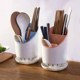Kitchen Chopsticks Tube Drain Tableware Storage Box Spoon Fork Storage Rack Plastic Chopsticks Basket Creative Chopsticks Holder Chopsticks Cage