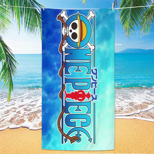 Cross-border Amazon Explosions One Piece Beach Towel Cartoon Animation Sea King Bath Towel Microfiber Quick-drying Towel