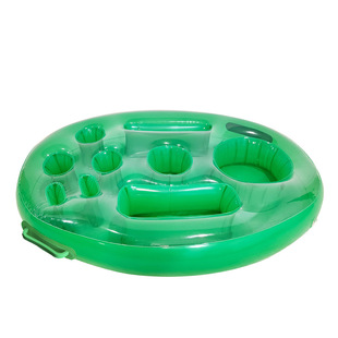 Explosive spot PVC inflatable beverage holder cup holder porous fruit cup holder party wine plate water floating tray