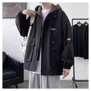 Spring fake two-piece jacket men's 2024 New Korean style slim-fit jacket baseball uniform windproof windbreaker