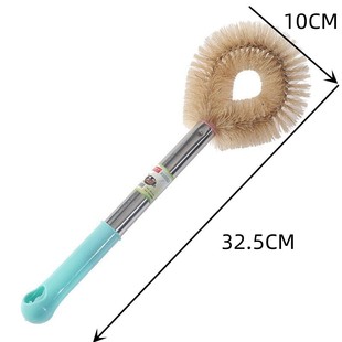 3-14 long handle stainless steel handle cleaning brush household non-stick oil pot brush wholesale two yuan store supply