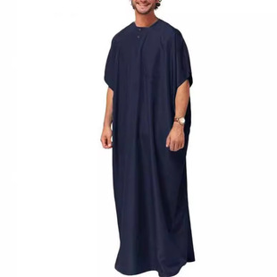 2024 New Arrival Muslim Middle East Arab Dubai Dress Malaysia Men Shirt Muslim Robe