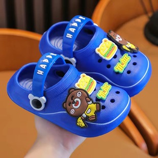 EVA Ultra-light Boys and Girls Infant Non-slip Soft Sole Cave Shoes Children Toe Sandals Indoor Anti-collision Sandals