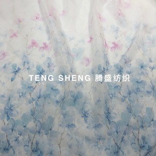 Bilateral positioning printing fabric imitation Tencel chiffon fabric replaceable base material digital factory spring and summer printing