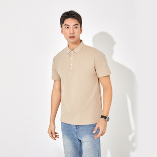 5A antibacterial summer men's sonona seamless short-sleeved polo shirt business casual non-ironing UV-proof T-shirt