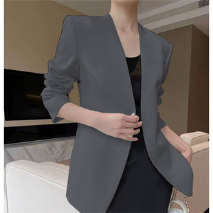 2024 New Small Suit Women's Jacket Women's Spring and Autumn Foreign Trade Suit All-match Fashion Simple Multi-color Top Women