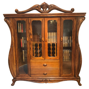 Whole House Customized High-end Wujin Wooden Wardrobe Solid Wood Foyer Shoe Cabinet Guest Restaurant Wine Cabinet Multi-layer Storage Storage Shelf