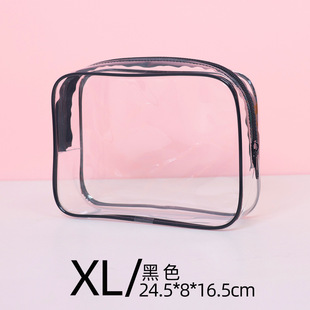 PVC Transparent Waterproof Cosmetic Bag Portable Travel Wash Bag in stock Wholesale Logo Multifunctional Storage Bag
