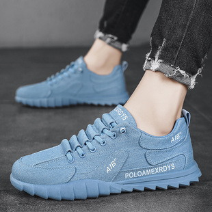 New men's shoes denim shoes 2024 summer new cloth shoes men's breathable casual shoes fashion non-slip work shoes