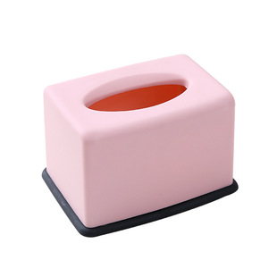 European Style Plastic Paper Box Creative Living Room Household Tissue Box Simple Cute Napkin Restaurant Household Roll Paper Tube