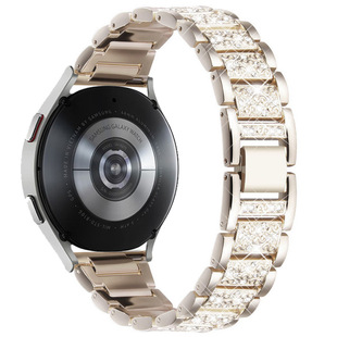 Для Samsung watch 4 Huawei GT 20 22mm часы три бусы твердый ремешок с бриллиантами