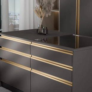 Cabinet Hidden Embedded Handle Drawer Door Hidden Handle Upper Cabinet Lower Cabinet Middle Cabinet Aluminum Profile Hidden Handle