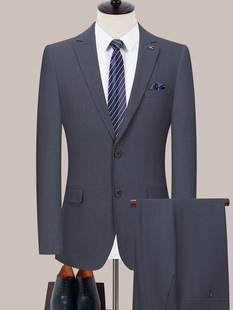 High-grade wool suit suit men's 2024 autumn new business commuter formal suit non-ironing easy-to-care suit men