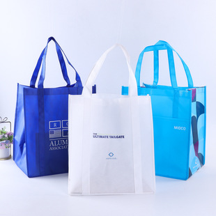 Portable three-dimensional coated non-woven bag customized enterprise advertising clothing gift shopping storage bag