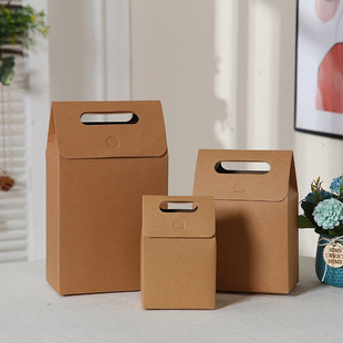 In stock solid color gift box simple self-supporting non-window gift bag new portable sealed gift box