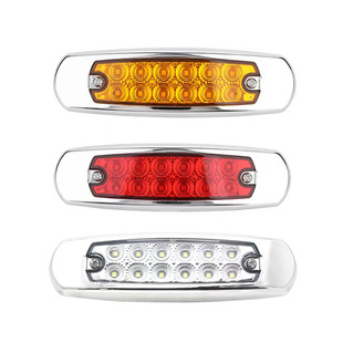 Cross-border supply Liba 12LED truck side light flash plating truck side marker light trailer stainless steel side light