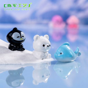 Cross-border New Micro-landscape Creative Seal Penguin Aquarium Landscaping DIY Jewelry Accessories Resin Small Ornaments