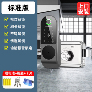 Waterproof exterior vintage door modified smart lock password fingerprint lock outdoor graffiti entrance door iron door wooden door wholesale