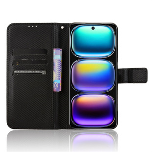 For sound transmission Infinix Smart 9/HOT 50i 4G mobile phone case card diamond pattern leather case flip case