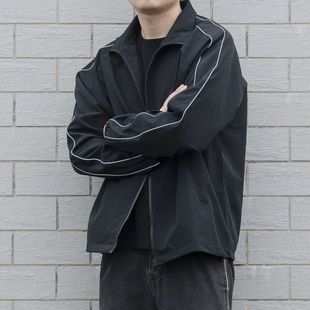 Autumn 2024 New Korean Style Loose Casual Jacket Men's Collar Cardigan Trendy Windbreaker Jacket All-match Clothes