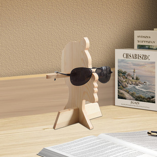Creative glasses shop window decoration display prop holder wooden sunglasses sunglasses display rack ornaments